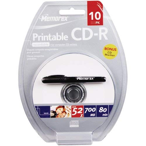  [AUSTRALIA] - Memorex 52X Write-Once CD-r 80 with White Ink Jet Printable Surface