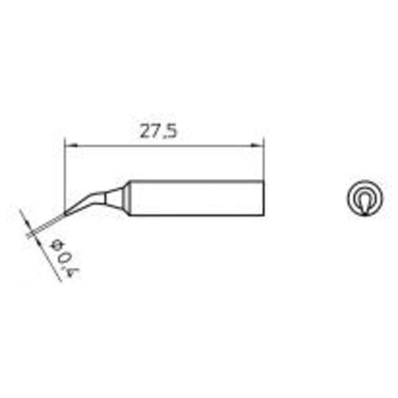  [AUSTRALIA] - Weller T0054486599 XNT 1X SOLDERING TIP.4MM, Black