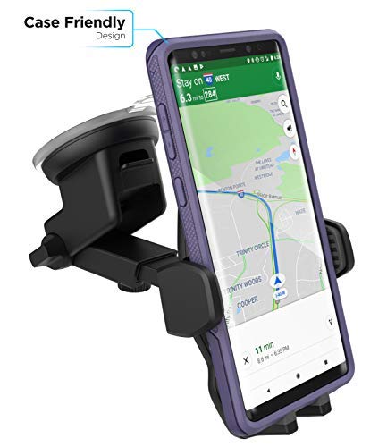  [AUSTRALIA] - Encased Car Phone Holder for All Motorola and LG Smartphone Models, Ultra Grip Windshield + Dash Vehicle Cellphone Mount (Black)