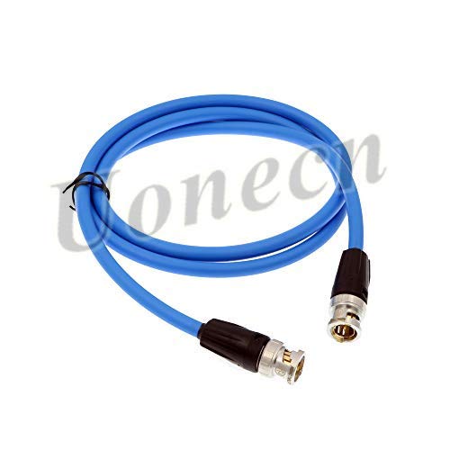  [AUSTRALIA] - Uonecn 12G 75 Ohm HD-SDI Video Coaxial Cable BNC Male to Male for 4K Video Camera 39'' Blue