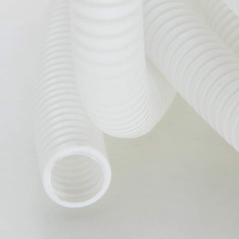 [AUSTRALIA] - Bettomshin 1Pcs 29.53Ft Length 0.47Inch ID Corrugated Tube, Wire Conduit, Not-Split Flexible Bellows Tube Pipe Polypropylene PP for Pond Liquid Air Conditioner Cable Cover Sleeve White 0.47inch-29.53Ft