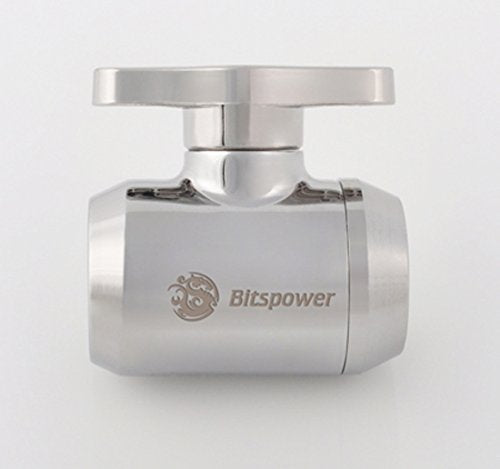  [AUSTRALIA] - Bitspower G1/4" Mini Valve with Silver Handle, Silver Shining Body