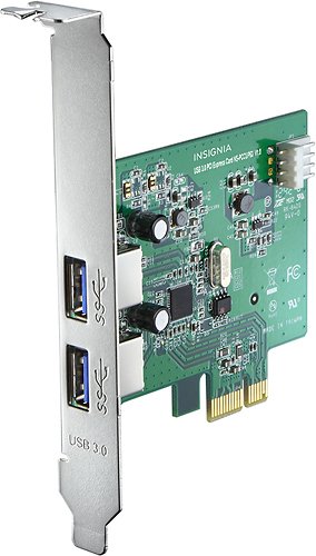  [AUSTRALIA] - Insignia - 2-Port USB 3.0 PCI Express Interface Card - Silver