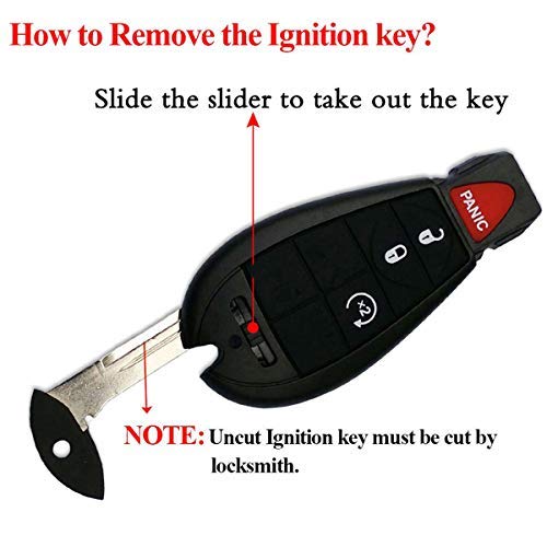  [AUSTRALIA] - SaverRemotes 4 Button Key Fob Compatible for 2013-2018 Dodge Ram 1500 2500 3500 Keyless Entry Remote Replacement for GQ4-53T