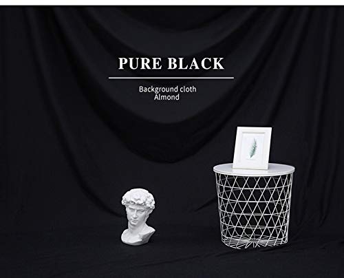  [AUSTRALIA] - 5x7ft Black Backdrop Curtain Polyester Fabric Photography Backdrops Solid Color Photo Background for Potobooth Video Studio Props BT042 (5x7ft, Black)
