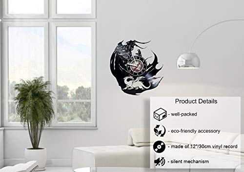 Wall Clock Compatible with Final Fantasy - Vinyl Record Wall Clock - Living Room Wall Decor Gift Ideas for Boys and Girls, Friends, Men and Women - LeoForward Australia