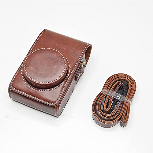  [AUSTRALIA] - BolinUS Premium PU Leather Fullbody Camera Case Bag Cover for Ricoh GR II/III Sony RX100 V VI VII ZV-1 with Neck Strap (Coffee) Coffee