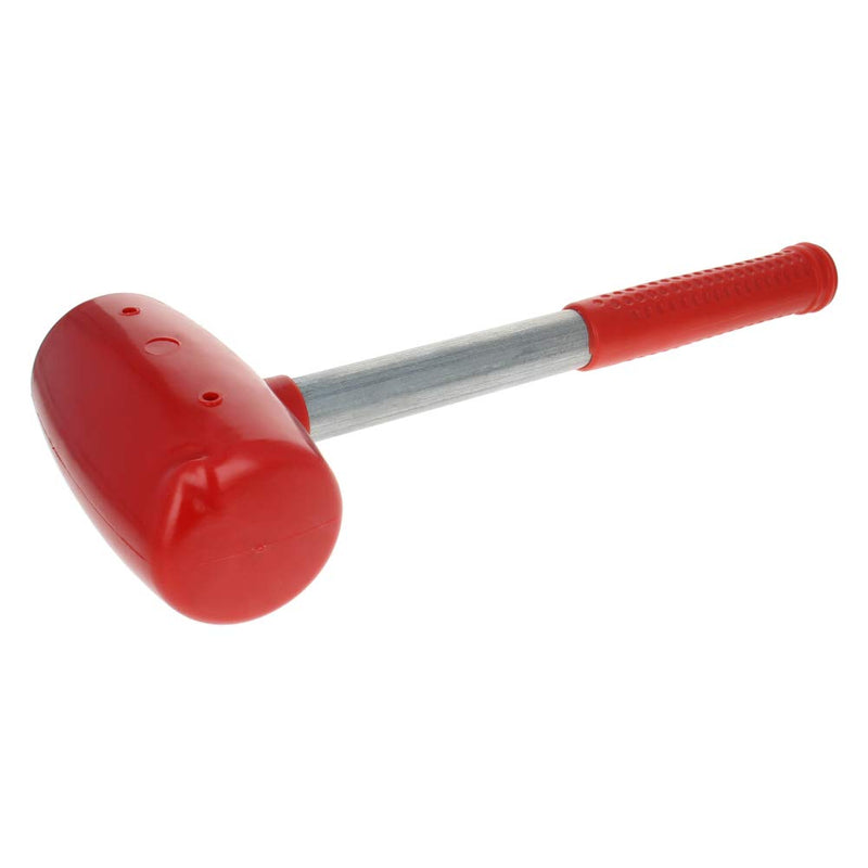  [AUSTRALIA] - Utoolmart Red Rubber Hammer, 26 Ounce, Soft-Face Hammer, Anti-Slip Stainless Steel Tube, Rubber Handle Rubber Head Mallet Grip for All Jobs DIY Hand Tool 750g