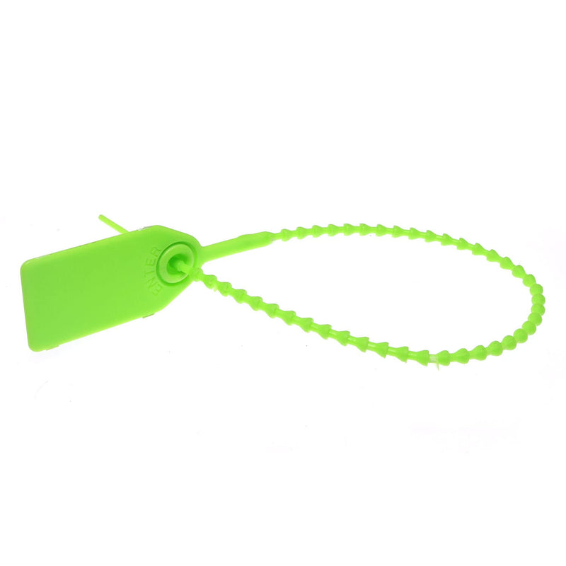  [AUSTRALIA] - E-outstanding Security Seal with Metal Insert 50PCS Plastic Adjustable Self-Locking Pull Tight Cable Ties Tags Disposable Wire Padlock Zip Ties for Cargo Container Seal Lock Green