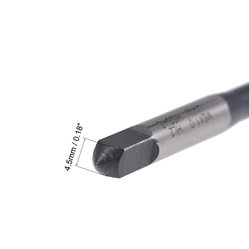  [AUSTRALIA] - uxcell M6 x 1.0 Spiral Point Threading Tap, H2 Tolerance High Speed Steel TICN Coated, Round Shank with Square End, 2pcs