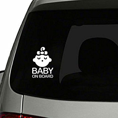  [AUSTRALIA] - TOTOMO Baby on Board Sticker - Safety Caution Decal Sign Stickers for Cars Windows Bumpers - Sleeping Baby Girl ALI-021 1 Pack 3.Sleeping Girl-Sticker