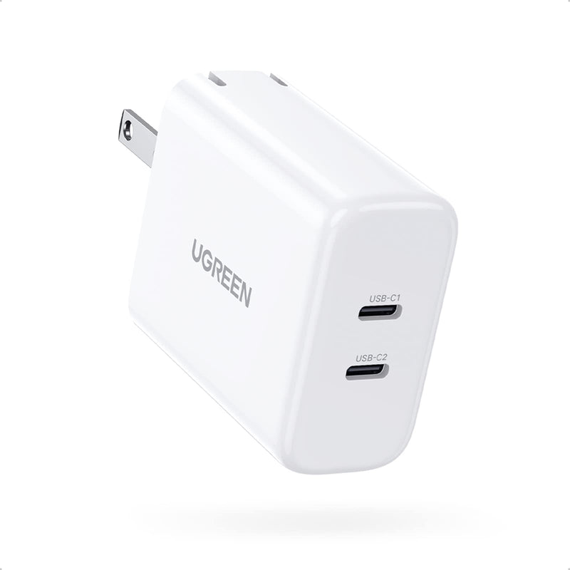  [AUSTRALIA] - UGREEN 40W Dual Port USB C Charger Block with Foldable Plug, PD USB-C Power Adapter, Compatible with iPhone 14/iPhone 14 Pro Max, iPhone 13/12/11,iPad Mini/Pro, Airpods, Apple Watch, S22/S20