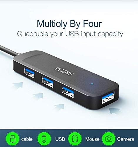 USB 3.0 Hub, VCZHS 4-Port USB 3.0 Hub, Ultra-Slim Data USB Hub for Mac and Windows, Ultrabook and Laptop Flash Drive, Mobile HDD USB Hub 3.0 - LeoForward Australia