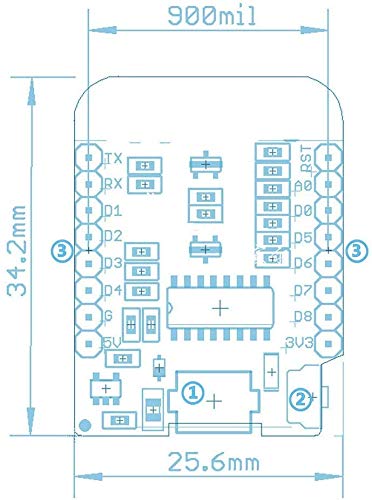  [AUSTRALIA] - 4pcs ESP8266 ESP-12F Development Board D1 Mini for NodeMcu Lua 4M Bytes WiFi Internet Module Compatible with Arduino