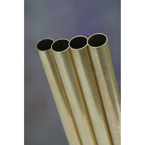 K&S Precision Metals 9825 Round Brass Tube, 7mm O.D. X .45mm Wall Thickness X 300mm Long, 2 Pieces per Pack, Made in The USA - LeoForward Australia