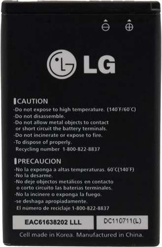 LG EAC61638202 Battery for Cosmos 2/Cosmos 3 - Original OEM - Non-Retail Packaging - Black - LeoForward Australia