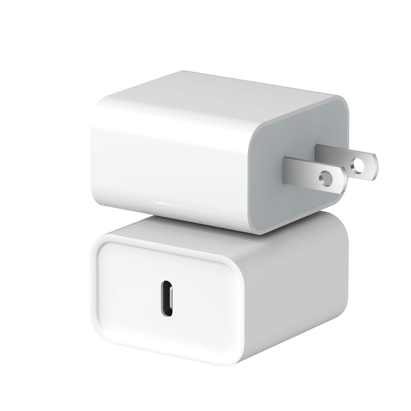  [AUSTRALIA] - 2-Pack USB C Wall Charger iPhone Charger Block Wall Charger Power Adapter Compatible with iPhone 14/14 Pro Max/13/13 Mini/12 Pro/12 Pro Max/11/11 Pro/Max/iPad Pro and Samsung Galaxy S22/21 White