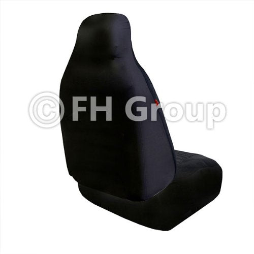  [AUSTRALIA] - FH Group FB115REDBLACK102 Red/Black Stylish Polka Dot Car Seat Cover, Set of 2 (High Back Front Set)