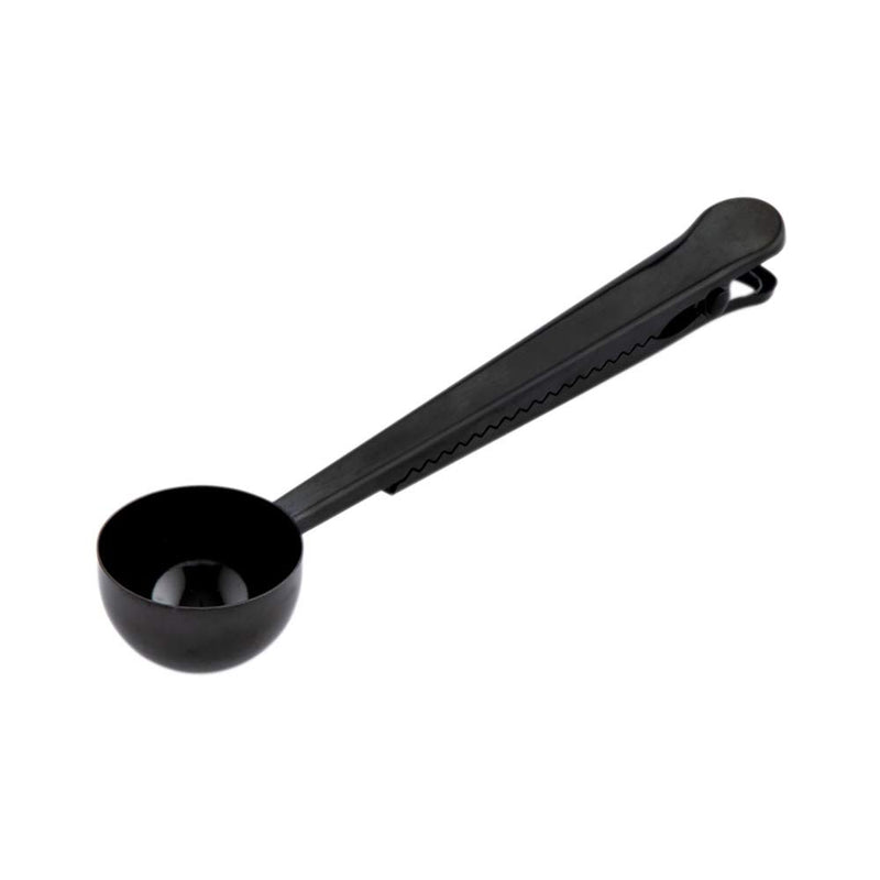  [AUSTRALIA] - Restpresso 1 Tbsp. Black-Plated Stainless Steel Coffee/Measuring Scoop - with Bag Clip - 1 count box - Restaurantware (RWT0642B)