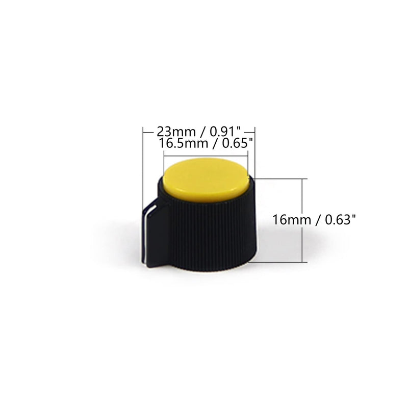  [AUSTRALIA] - Fielect 10Pcs Potentiometer Control Knobs 6mm Volume Control Rotary Knob Guitar Knob Volume Audio Knob, 19x16.5mm Yellow Yellow 19x16mm 10Pcs