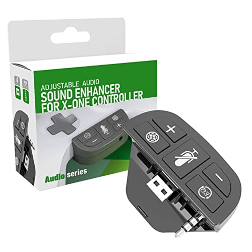  [AUSTRALIA] - QUMOX 3.5mm Headset Adapter Sound Enhancer for X-Box-One Game Controller Black