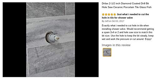 Drilax 2-1/2 inch Diamond Coated Drill Bit Hole Saw Ceramic Porcelain Tile Glass Fish Tank Marble Granite Quartz Holesaw Kitchen Bathroom Shower Faucet Drain Drilling Tool 2.5 Inch - LeoForward Australia