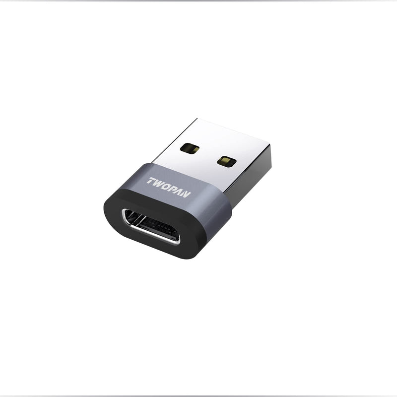  [AUSTRALIA] - TWOPAN USB C Female to USB A Male Adapter, USB A to USB C Adapter, Type A Charger Cable Adapter for iPhone 13/12/11 Mini Pro Max, iPad, Galaxy Note, Laptop, PC, Charger, Power Bank