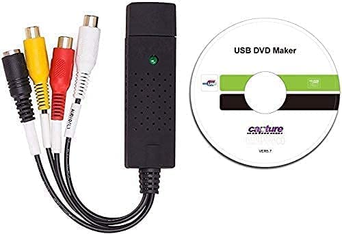  [AUSTRALIA] - Jancane USB 2.0 Audio/Video Converter - Video Capture Card Digitizes Video from Any Analog Source Including VCR, VHS, DVD