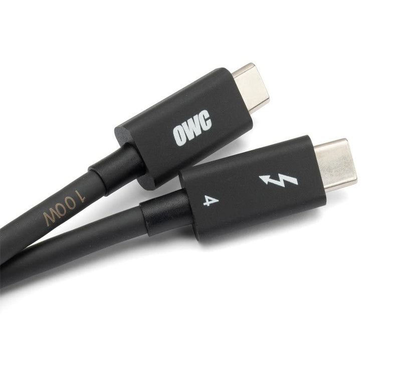  [AUSTRALIA] - OWC Thunderbolt 4 Cable, Thunderbolt Certified, 2.0 Meter (6.56 ft.), 40 Gb/s Data Transfer, 100W Power Charging, Compatible with Thunderbolt 4, Thunderbolt 3, USB-C, and USB4 Devices, Black 2.0M