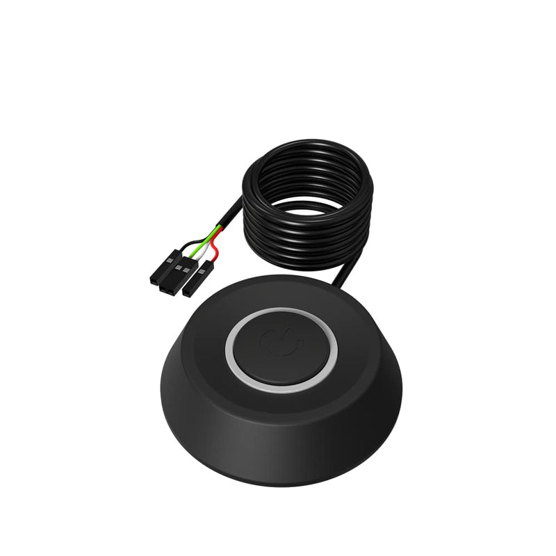  [AUSTRALIA] - DKE PC Power Button Desktop PC Computer Case Power Switch On Off HDD Push Computer Host Button Supply Supplies with 2m Cables - Black