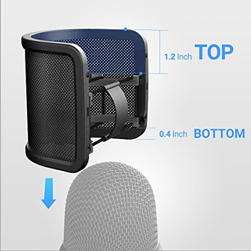  [AUSTRALIA] - Pop Filter, FIFINE Mic Pop Screen with Metal Mesh, Compact Microphone Pop Shield Windscreen for Recording Studio, Youtube Videos, Streaming, Podcast (Black)