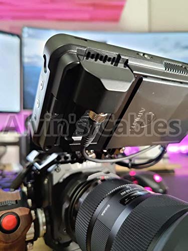  [AUSTRALIA] - Alvin's Cables Z CAM E2 Flagship Rotatable Right Angle 2 Pin to Straight Lock DC Power Cable for Atomos Ninja V OSEE G7 Monitor Adjustable 90 Degrees 2 Pin Cord for Z CAM E2-S6 E2-F6 E2-F8
