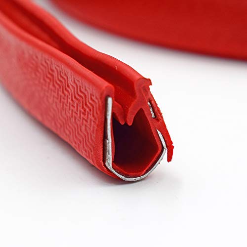  [AUSTRALIA] - KX New PVC Seal Strip Plastic Edge Trim U Shape red Large fit Edge Protector for Cars, Boats, Machinery, and More– Fits 0.196” Edge, 0.629” Leg Length Weather Strip (3.2M) 3.2M