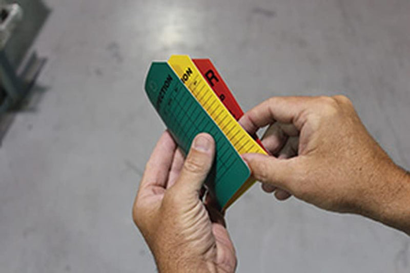 [AUSTRALIA] - Accuform"Danger/Caution/Attention", Pack of 25 PF-Cardstock Scaffold Status Tag, Legend, 5.75" x 3.25", Black on Green/Yellow/Red, TSS200CTP 25 Pack