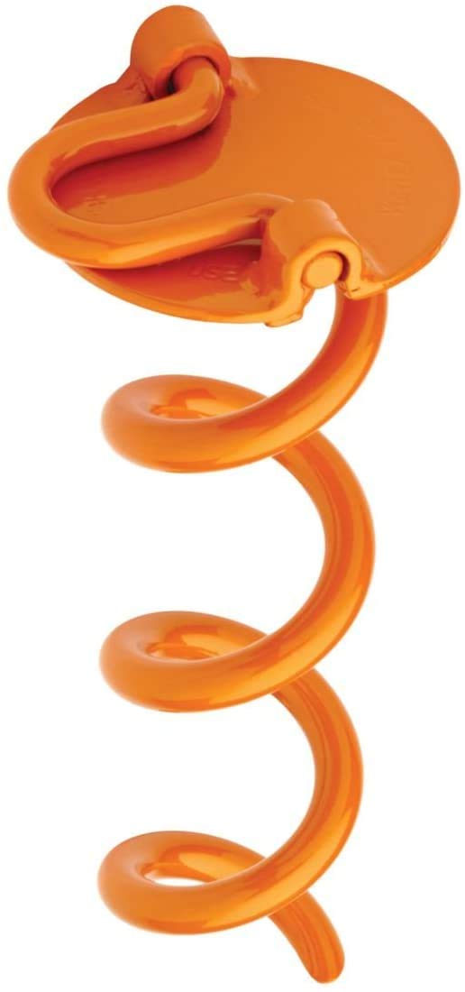  [AUSTRALIA] - Liberty Outdoor ANCHFR8-ORG-A Folding Ring Spiral Ground Anchor, Orange, 8-Inch Single