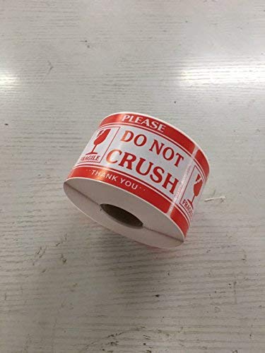 BESTeck 1000 2" x 3" Fragile DO NOT CRUSH Handle With Care Stickers Glossy Surface Self Adhesive Labels 1000 Per Roll - LeoForward Australia