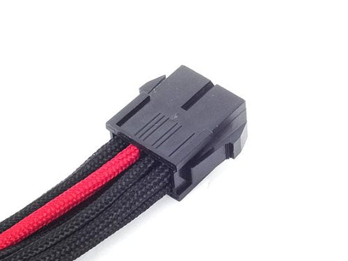  [AUSTRALIA] - Silverstone Tek Sleeved Extension Power Supply Cable with 1 x 8-Pin to EPS12V 8-Pin Connector (PP07-EPS8BR) PP07-EPS8BR Black/Red
