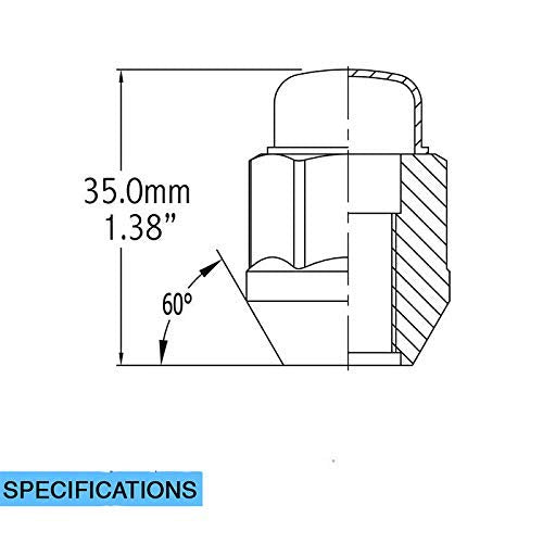 Wheel Accessories Parts 20 Dual Coating Chrome 12x1.5 Closed End Bulge Acorn Lug Nuts - Cone Seat - 19mm Hex Wheel Lug Nut - LeoForward Australia