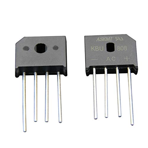 ASEMI KBU808(Pack of 10pcs) Through Hole Bridge Rectifier Diode KBU-4 Package 8A800V for Power Adapter… - LeoForward Australia