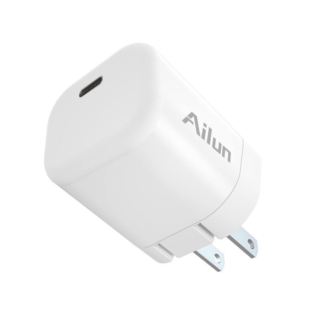  [AUSTRALIA] - Ailun 20W USB C Power Adapter,PD Port Wall Charger Block Foldable Fast Charge for iPhone 14/14 Pro/13/13 Pro/12 Pro Max/12/12 Pro/12 Mini/11,Galaxy,Pixel 4/3, iPad Pro (Cable Not Included)