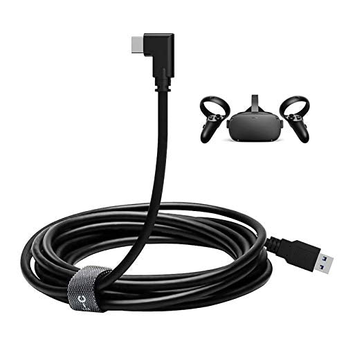  [AUSTRALIA] - Alfzero USB Cables Oculus Quest 10ft Cable for Link Gaming Service and Charging | High Speed Data Transfer & Fast Charger Adapter 90 Degree Angled Type C USB3.2 Gen1 to USB Type A Power Cord