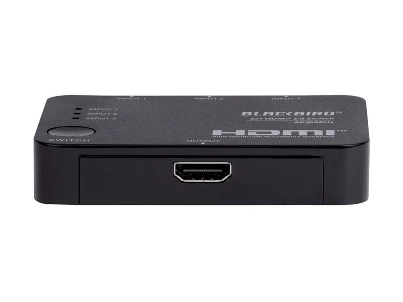  [AUSTRALIA] - Monoprice Blackbird 4K 3x1 HDMI 2.0 Switch - HDR, HDCP 2.2, CEC, 4K 60Hz, Inlcudes Infrared Remote Control (Compatible with PS4/5 Xbox Apple TV Fire Stick Roku Blu-Ray Player)