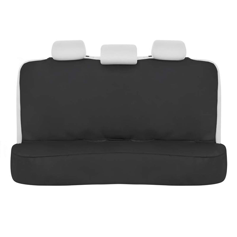  [AUSTRALIA] - Motor Trend AllProtect Waterproof Rear Bench Car Seat Cover for Car Truck Van & SUV – Neoprene Foam Padding, Ideal Work Car Back Seat Cover with Universal Fit in Black Solid Black