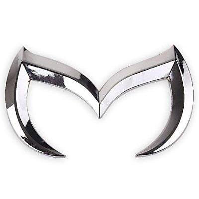  [AUSTRALIA] - Boobo MZ-BTS Evil M Batman Alloy Badge Emblem Front Rear Grid Sign Decal 4.75'' x 3'' For Mazda 3 6 (Silver) Silver