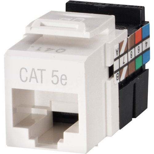  [AUSTRALIA] - Leviton 5G108-BW5 GigaMax 5E QuickPort Connector, Cat 5E, White, 25-Pack 25 Pack