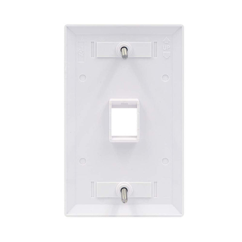  [AUSTRALIA] - VCE 1 Port Keystone Wall Plate 10-Pack Single Gang Wall Plate for Keystone Jack and Modular Inserts Bundle with 5-Pack 3 GHz Gold-Plated RG6 Coaxial Keystone Jack Insert