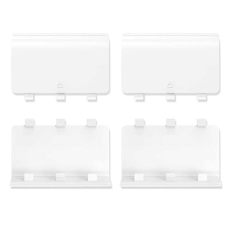KELIFANG Replacement Battery Cover Door Compatible with Xbox One, One S, One X Controller, Battery Back Shell Repair Part Compatible with Xbox Wireless Controller (4 Pack, White) - LeoForward Australia