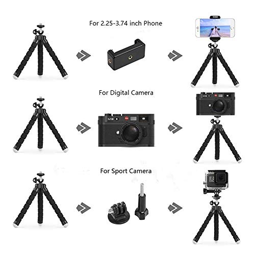  [AUSTRALIA] - Yoogeer 3in1 Adjustable Cellphone Selfie Chest Mount+ Head Mount+Octopus Tripod for Action Cam/Gopro Hero/iPhone 14 13 12 11 Max Pro XR XS Max X 8 7 6 Plus