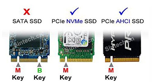 Sintech NVME PCIe,M.2(NGFF) M Key SSD to PCI-e X4 X16 Adapter Card with Heatsink,Compatible for Samsung 960 970 EVO PCIe 16X - LeoForward Australia