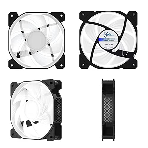  [AUSTRALIA] - G1 1 RGB 120mm Fan, 3-Pack Lighting Controller, PWM Control Computer case, ARGB Remote Control, programmable Lighting Effect, Space Light Effect with axial Circulation, Black Fan Frame